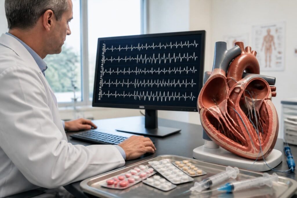 Arythmie cardiaque traitement : de l’ablation aux anticoagulants expliqués